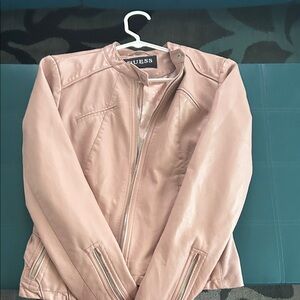 Guess Women's Blush Faux Leather Jacket